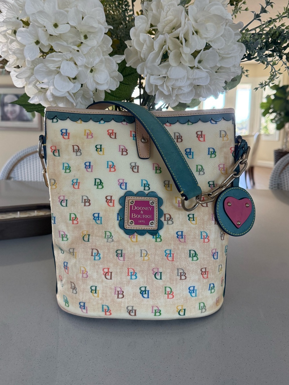 Dooney & Bourke vintage color monogram shoulder bag